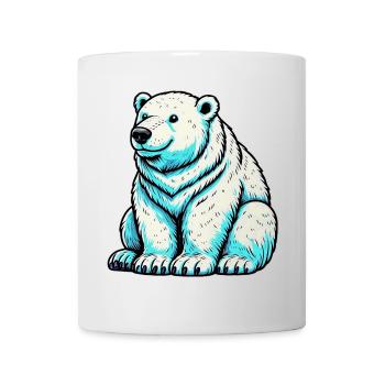Ours blanc - Mug blanc - blanc - Devant