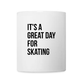 Skateboard - Tasse - Weiß - Vorne