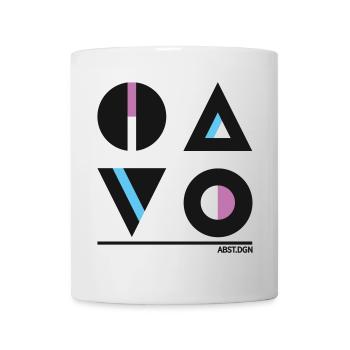 Abstrakte Geometrie Design - Stylische Mode - Tasse - Weiß - Vorne