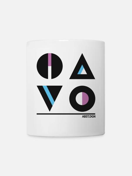 Abstract Geometry Design - Stylish Fashion - Mug - white