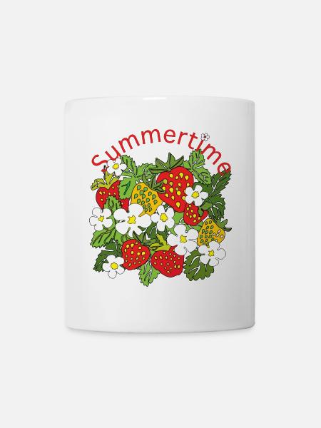Sommerfrüchte Muster Trio - Tasse - Weiß