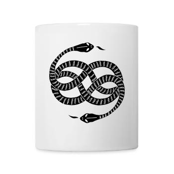 Serpents noirs infinis - Mug blanc - blanc - Devant