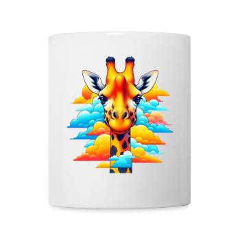 Giraffe with head in cloud clouds - Mug - white - Front