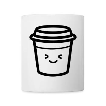 Kaffeebecher - Tasse - Weiß - Vorne