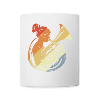 Tuba Player Vintage Look - Mug - white - Front