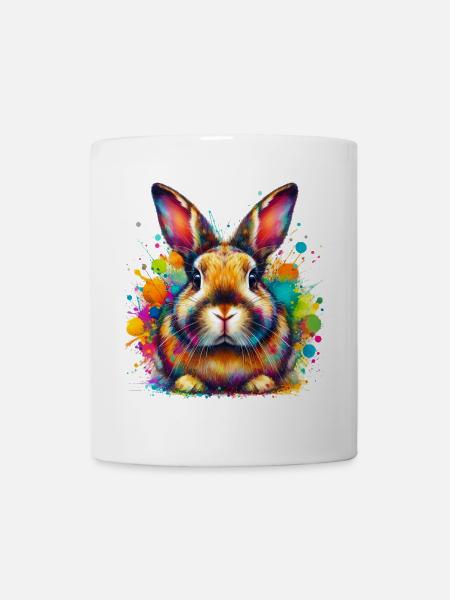 Kaninchen - Tasse - Weiß