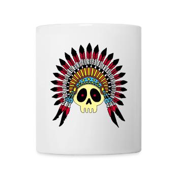 Crâne de chef indien - Mug blanc - blanc - Devant