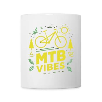 Mountainbiken MTB Vibes - Tasse - Weiß - Vorne