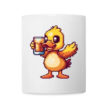Duck Beer Pixel - Mug - white - Front