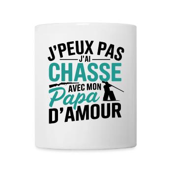Ich kann nicht, ich habe mit meinem Vater der Liebe gejagt - Tasse - Weiß - Vorne