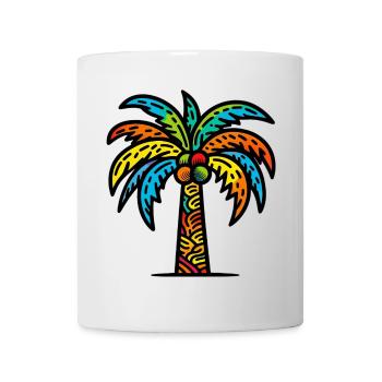 Palme - Tasse - Weiß - Vorne