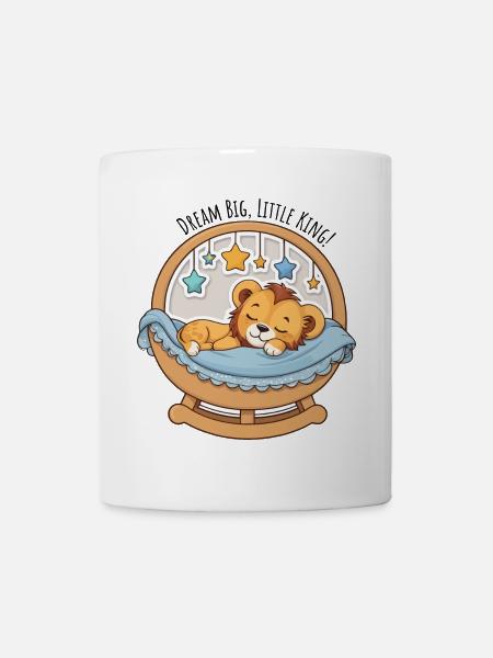 Löwenbaby im Sternenmobile - Tasse - Weiß