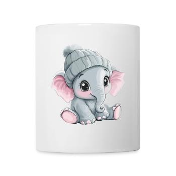 Elephant Cute Cute Baby Kids Animal Cartoon - Mug - white - Front