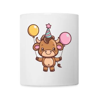 Stier Geburtstag Comic - Tasse - Weiß - Vorne