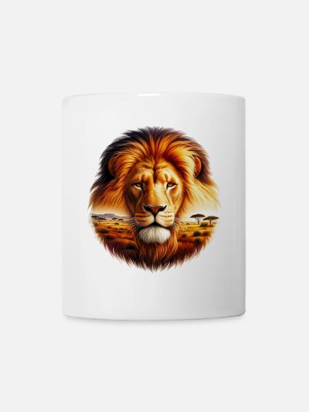 Löwe - Tasse - Weiß