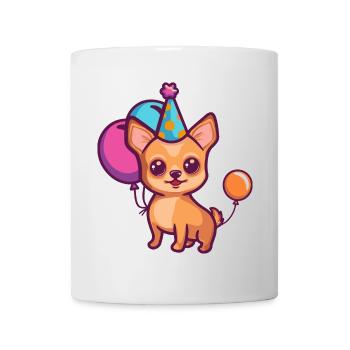 Chihuahua Hunde Geburtstag Comic - Tasse - Weiß - Vorne