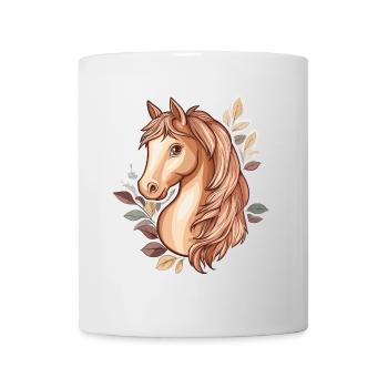 Horse Autumn Leaves - Mug - white - Front