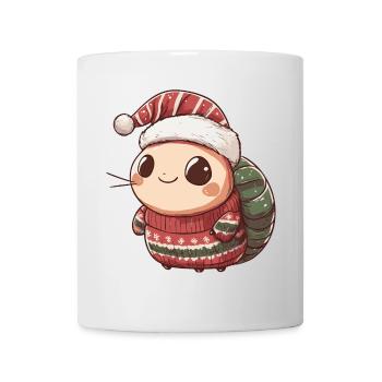 Schnecke Weihnachten - Tasse - Weiß - Vorne