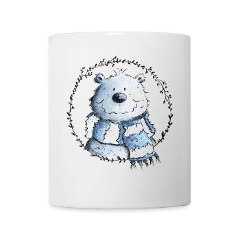 Drolliger Eisbär Mit Schal I Polarbär I Bär - Tasse - Weiß - Vorne