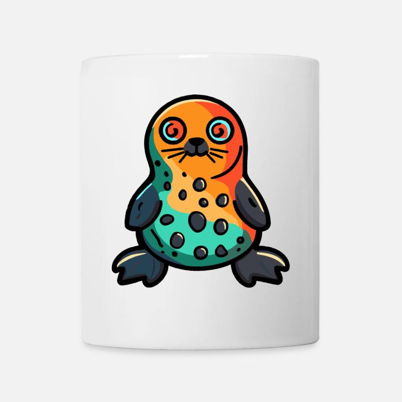 Robbe Tier Halloween Tier - Tasse - Weiß