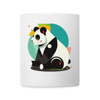Geometric Panda – Minimalist and Cute - Mug - white - Front