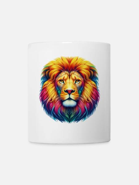 Löwe - Tasse - Weiß