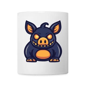 Schwein Halloween Lustig Wildschwein - Tasse - Weiß - Vorne