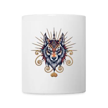 Atemberaubender Wolfskopf - Tasse - Weiß - Vorne