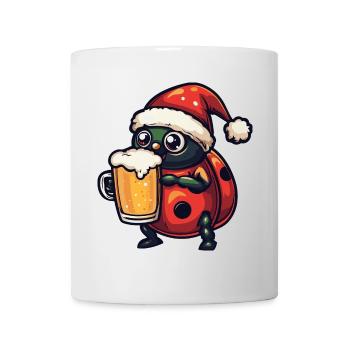 Bière de Noël Ladybug - Mug blanc - blanc - Devant