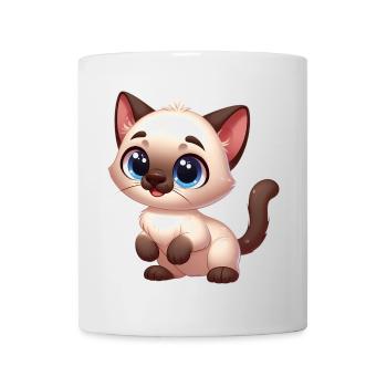 chaton siamois - Mug blanc - blanc - Devant