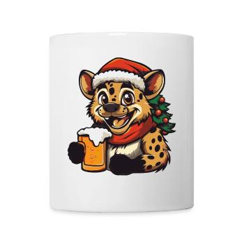 Hyäne Weihnachten Bier - Tasse - Weiß - Vorne