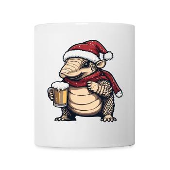 Gürteltier Weihnachten Bier - Tasse - Weiß - Vorne