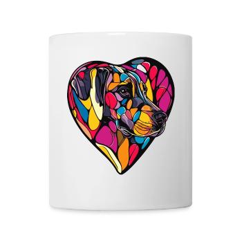 Great Dane Dog Heart Dog Love - Mug - white - Front