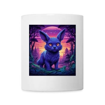 Neon Fuchs im Abendwald - Tasse - Weiß - Vorne