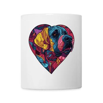 Mastiff Dog Heart Dog Love - Mug - white - Front