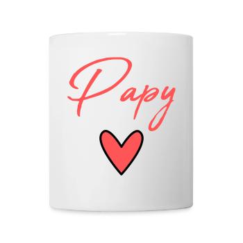 PAPY. PAPA. FÊTE DES PÈRES. BONNE FÊTE PAPA - Mug blanc - blanc - Devant