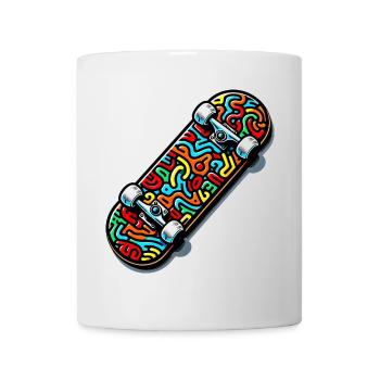 Skateboard - Mug - white - Front