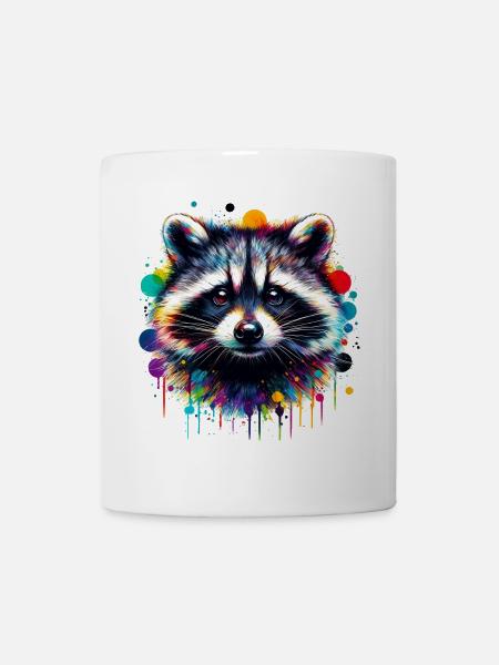 Waschbär - Tasse - Weiß