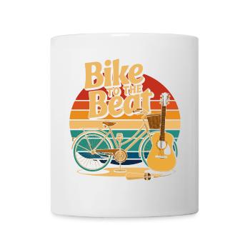 Mit dem Fahrrad zum Beat - Tasse - Weiß - Vorne