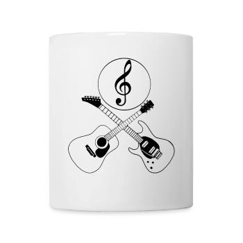 Gitarren und Musik - Tasse - Weiß - Vorne