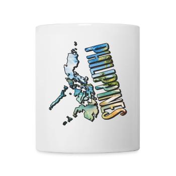 Watercolor Map Philippines - Mug - white - Front