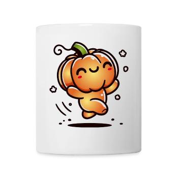 Tanzender Kürbis - niedlicher Halloween Spaß - Tasse - Weiß - Vorne