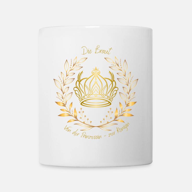 La mariée de princesse à reine d’or - Mug blanc - blanc