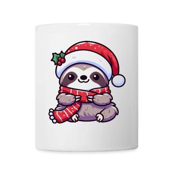 Süßes Faultier Chibi Weihnachten Mops Cartoon - Tasse - Weiß - Vorne