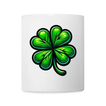 Trèfle à quatre feuilles - Mug blanc - blanc - Devant