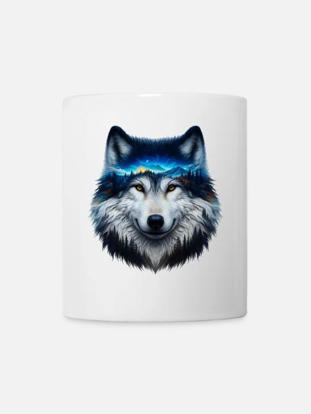 Wolf - Tasse - Weiß