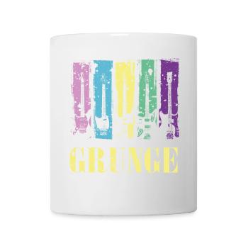 Grunge-Gitarre Farbe Pop Rock Vintage-Stil - Tasse - Weiß - Vorne