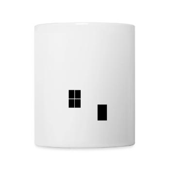 Haus minimal Bauherr Richtfest Geschenk  - Tasse - Weiß - Vorne