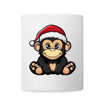 Monkey Christmas Cute - Mug - white - Front