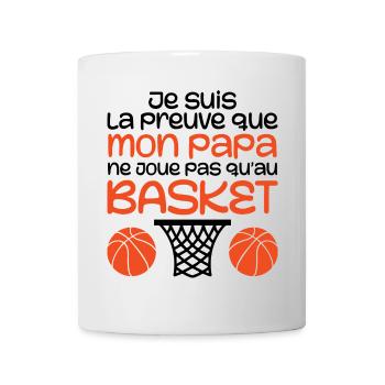 Mein Vater spielt nicht immer Basketball - Tasse - Weiß - Vorne